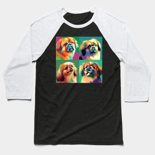 Tibetan Spaniel Pop Art - Dog Lover Gifts Baseball T-Shirt